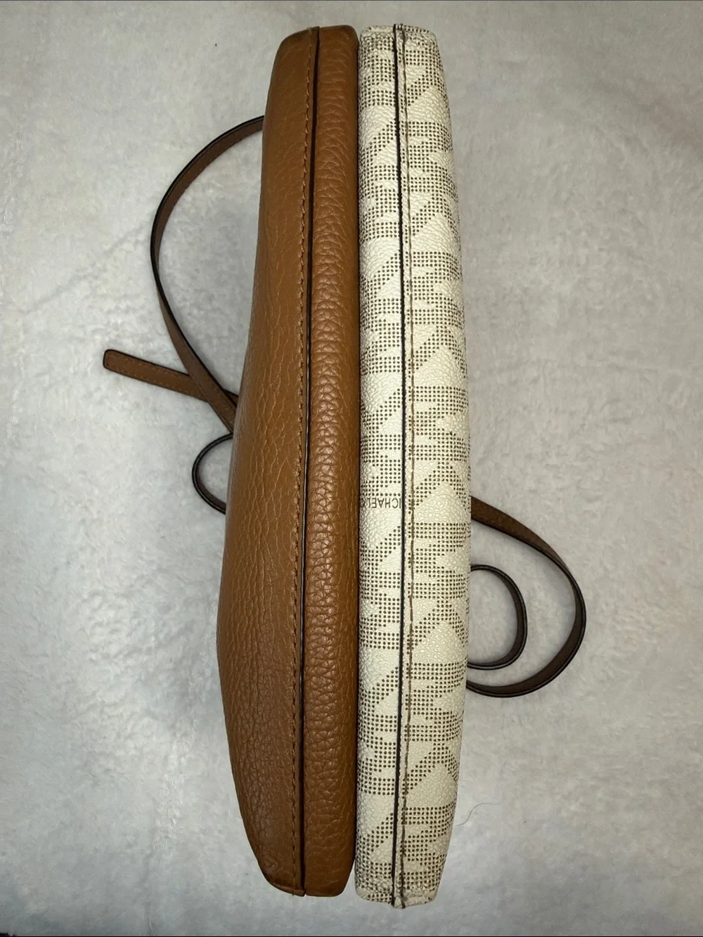 Michael Kors Tan Pebbled Leather Crossbody with Gold Hardware